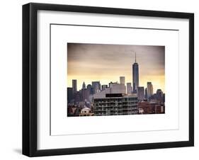 NYC Cityscape with the One World Trade Center (1WTC) at Sunset-Philippe Hugonnard-Framed Art Print