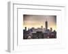 NYC Cityscape with the One World Trade Center (1WTC) at Sunset-Philippe Hugonnard-Framed Art Print