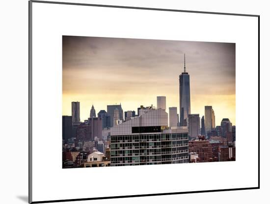 NYC Cityscape with the One World Trade Center (1WTC) at Sunset-Philippe Hugonnard-Mounted Art Print