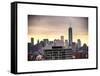 NYC Cityscape with the One World Trade Center (1WTC) at Sunset-Philippe Hugonnard-Framed Stretched Canvas