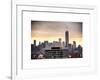 NYC Cityscape with the One World Trade Center (1WTC) at Sunset-Philippe Hugonnard-Framed Art Print