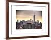 NYC Cityscape with the One World Trade Center (1WTC) at Sunset-Philippe Hugonnard-Framed Art Print