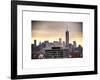 NYC Cityscape with the One World Trade Center (1WTC) at Sunset-Philippe Hugonnard-Framed Art Print