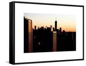 NYC Cityscape with the One World Trade Center (1WTC) at Sunset-Philippe Hugonnard-Framed Stretched Canvas