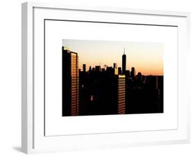 NYC Cityscape with the One World Trade Center (1WTC) at Sunset-Philippe Hugonnard-Framed Art Print