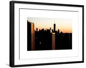 NYC Cityscape with the One World Trade Center (1WTC) at Sunset-Philippe Hugonnard-Framed Art Print