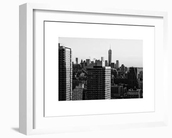 NYC Cityscape with the One World Trade Center (1WTC) at Sunset-Philippe Hugonnard-Framed Art Print