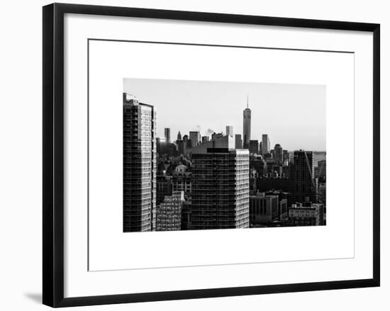 NYC Cityscape with the One World Trade Center (1WTC) at Sunset-Philippe Hugonnard-Framed Art Print