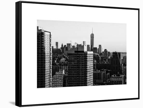 NYC Cityscape with the One World Trade Center (1WTC) at Sunset-Philippe Hugonnard-Framed Stretched Canvas