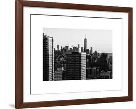 NYC Cityscape with the One World Trade Center (1WTC) at Sunset-Philippe Hugonnard-Framed Art Print