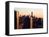 NYC Cityscape with the One World Trade Center (1WTC) at Sunset-Philippe Hugonnard-Framed Stretched Canvas