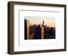 NYC Cityscape with the One World Trade Center (1WTC) at Sunset-Philippe Hugonnard-Framed Art Print