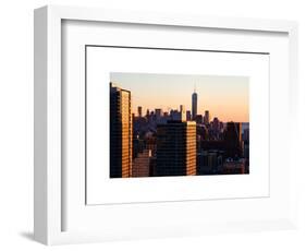 NYC Cityscape with the One World Trade Center (1WTC) at Sunset-Philippe Hugonnard-Framed Art Print