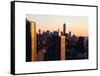 NYC Cityscape with the One World Trade Center (1WTC) at Sunset-Philippe Hugonnard-Framed Stretched Canvas