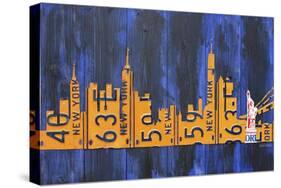 NYC Extended Version License Plate-Design Turnpike-Stretched Canvas