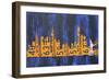 NYC Extended Version License Plate-Design Turnpike-Framed Giclee Print