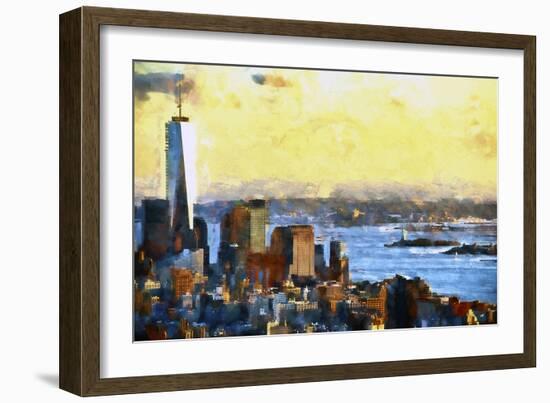 NYC Fiery Sunset II-Philippe Hugonnard-Framed Giclee Print