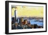 NYC Fiery Sunset II-Philippe Hugonnard-Framed Giclee Print