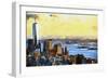 NYC Fiery Sunset II-Philippe Hugonnard-Framed Giclee Print