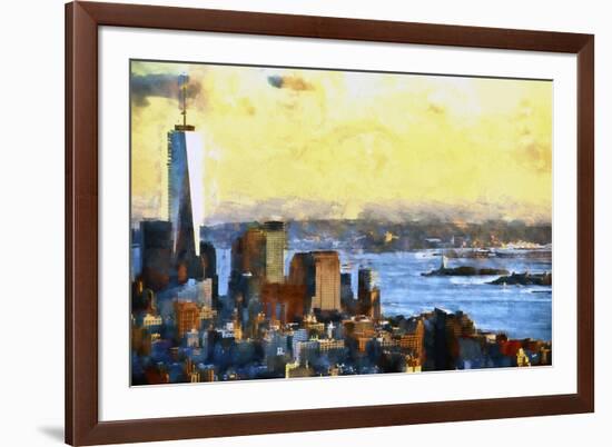 NYC Fiery Sunset II-Philippe Hugonnard-Framed Giclee Print