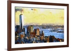 NYC Fiery Sunset II-Philippe Hugonnard-Framed Giclee Print