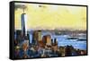 NYC Fiery Sunset II-Philippe Hugonnard-Framed Stretched Canvas