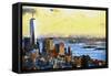 NYC Fiery Sunset II-Philippe Hugonnard-Framed Stretched Canvas