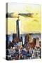 NYC Fiery Sunset-Philippe Hugonnard-Stretched Canvas