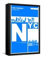 Nyc: Find Yourself In The City-NaxArt-Framed Stretched Canvas