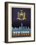 NYC flag-Red Atlas Designs-Framed Giclee Print