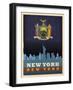 NYC flag-Red Atlas Designs-Framed Giclee Print