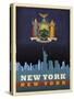 NYC flag-Red Atlas Designs-Stretched Canvas