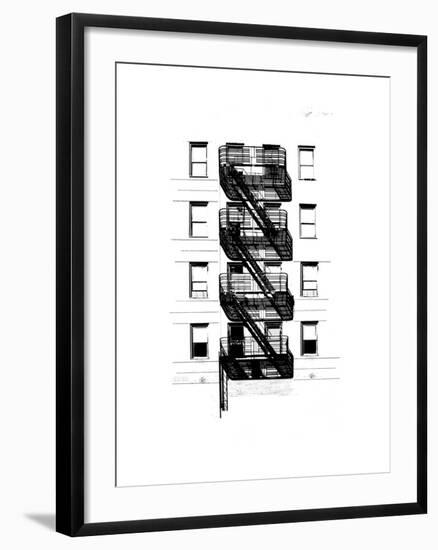 NYC in Pure B&W XI-Jeff Pica-Framed Art Print