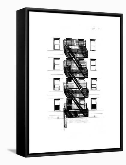 NYC in Pure B&W XI-Jeff Pica-Framed Stretched Canvas