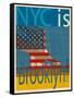 NYC Is Brooklyn Bridge-Joost Hogervorst-Framed Stretched Canvas