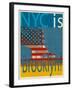 NYC Is Brooklyn Bridge-Joost Hogervorst-Framed Art Print