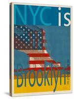 NYC Is Brooklyn Bridge-Joost Hogervorst-Stretched Canvas