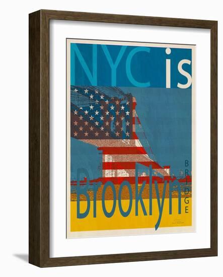 NYC Is Brooklyn Bridge-Joost Hogervorst-Framed Art Print