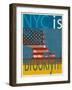 NYC Is Brooklyn Bridge-Joost Hogervorst-Framed Art Print