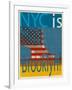 NYC Is Brooklyn Bridge-Joost Hogervorst-Framed Art Print
