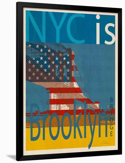 NYC Is Brooklyn Bridge-Joost Hogervorst-Framed Art Print