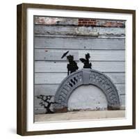 NYC Japanese Bridge-Banksy-Framed Giclee Print