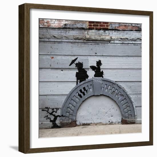 NYC Japanese Bridge-Banksy-Framed Giclee Print