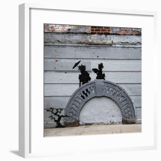 NYC Japanese Bridge-Banksy-Framed Giclee Print