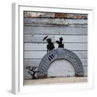 NYC Japanese Bridge-Banksy-Framed Giclee Print