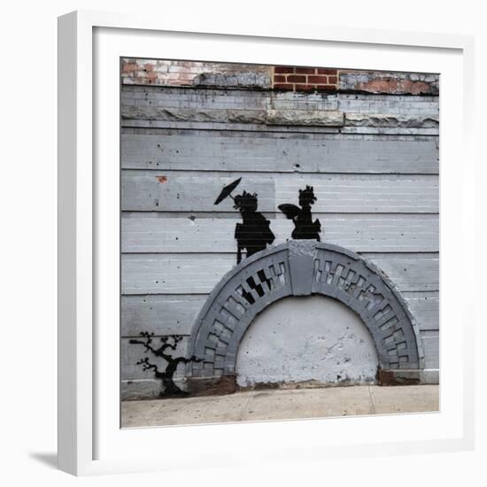 NYC Japanese Bridge-Banksy-Framed Giclee Print