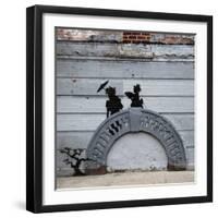 NYC Japanese Bridge-Banksy-Framed Giclee Print