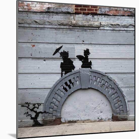 NYC Japanese Bridge-Banksy-Mounted Giclee Print