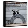 NYC Japanese Bridge-Banksy-Framed Stretched Canvas