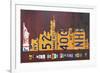 NYC License Plate Art Skyline 911 Version-Design Turnpike-Framed Giclee Print